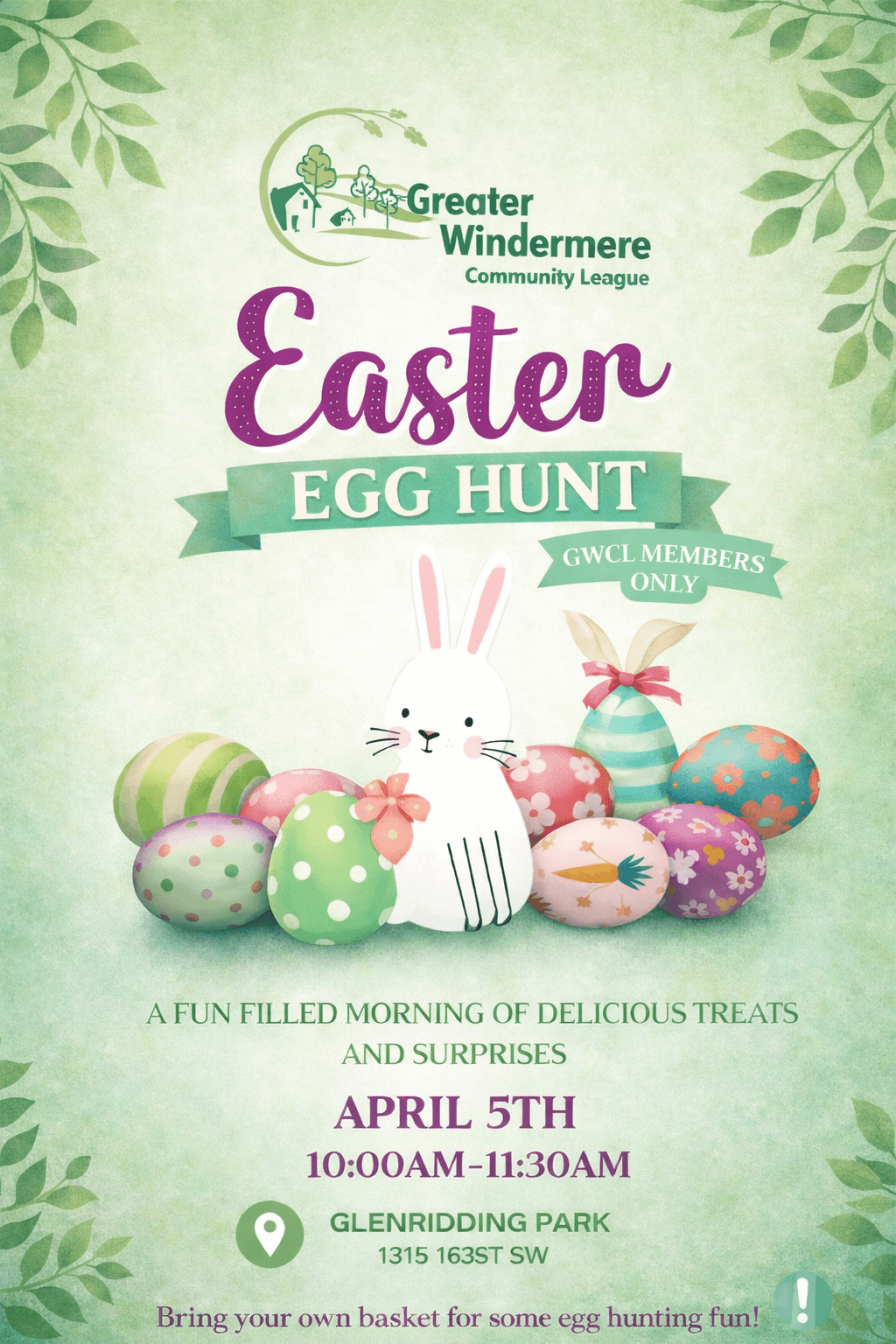 GWCL members Easter Egg Hunt